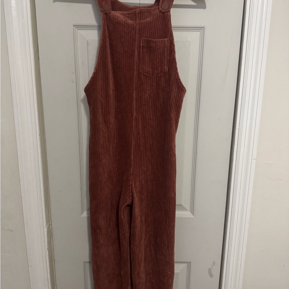 Zara Rust Corduroy Overalls - Picture 4 of 5